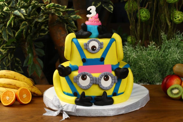 Vibrant & Lifelike 3D Minion Cake for Birthday Celebrations